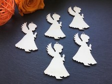 5x Engel mit Flügeln Holz