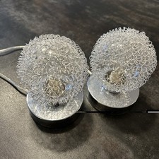 Nachttischlampen Chromfarben kleine Tischlampen zwei Stück im Set Nickelf. touch