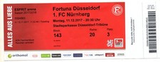 Ticket 2. BL Fortuna Düsseldorf - 1. FC Nürnberg 2017/18 ungeknickt