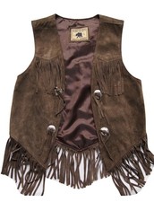 Weste Braun Wildleder Leder