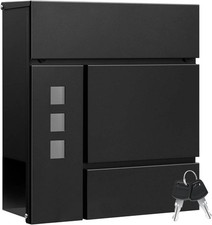 Briefkasten Postkasten Mit Zeitungsfach Sichtfenstern Klappdeckel 005sz