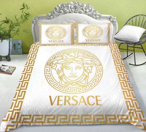 Bettwäsche weiß gold medusa - weiß,