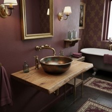 Altholz Eiche Waschtischplatte