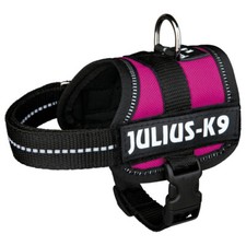 Julius-K9 Powergeschirr Fuchsia für Hunde, ergonomisch & verstellbar, EU