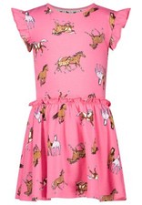 Mädchen Kleid Pink mit Pferde
