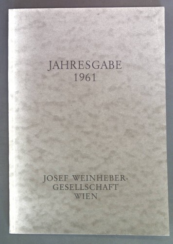 Weinheber und michelangelo - weinheber,