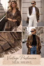 Pashmina seide schal paisley - seide,