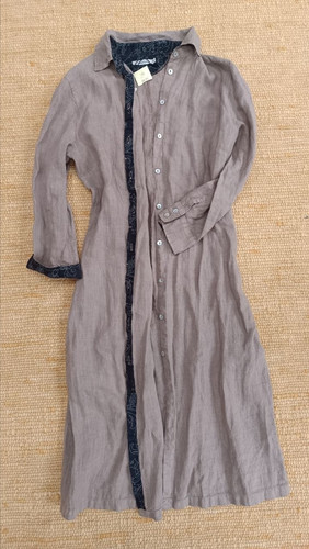 Leinen long bluse jacke - leinen,