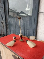 Decken/Kron/Tütenlampe, Rockabilly, Vintage 5 flammig, 60s, 2xSchirm gebrochen.