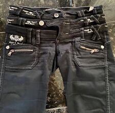 Cipo & Baxx Hose unisex Gr. 27/34 schwarz Stretch Jeans Stoff