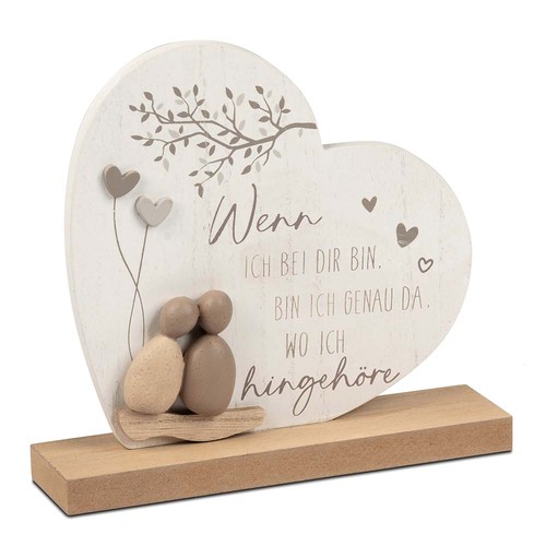 Deko herz stehend 20cm spruch - deko-herz,