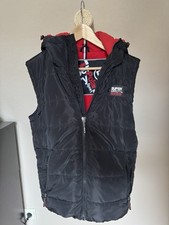 Superdry Weste L ärmellose Steppweste mit Kapuze schwarz