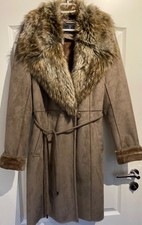 Rino & Pelle Mantel aus Kunstfell mit großem Kragen, eleganter Kunstfell Mantel