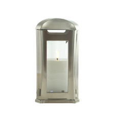 B-Ware Grablampe Venezia Edelstahl Grablaternen Grableuchte Friedhofslaterne