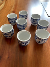 Winterling Indisch Blau 8 Eierbecher Porzellan 