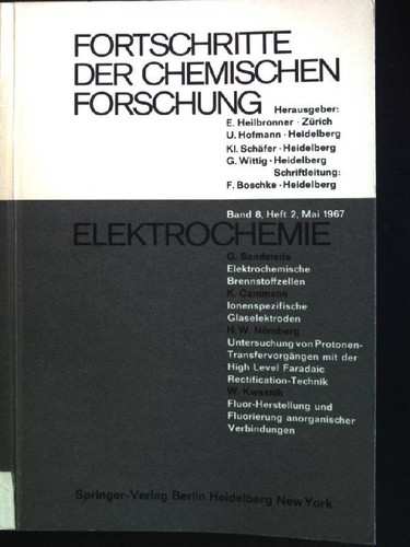 Elektrochemie fortschritte - elektrochemie.,