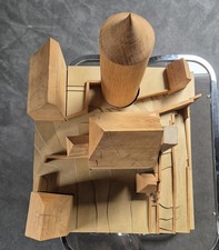 Architekturmodell, Besigheim, obere Burg, Steinhaus, Schochenturm, Holz, massiv