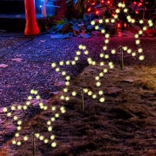 3er 6er Set LED Stern beleuchtet mit Erdspieß Weihnachtsbeleuchtung Außen Garten