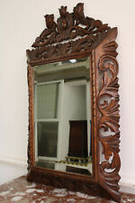 Spiegel Historismus Eiche Wandspiegel um 1900 Frankreich Belgien Antik Son327