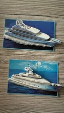 2 Stück 3D Motive für Karten Sportboot Motoryacht Yacht Boot maritim