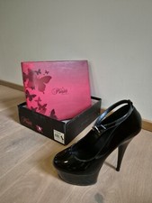 Pleaser High Heel Delight 686 Plateau Pumps EU 40 Schwarz Riemchen