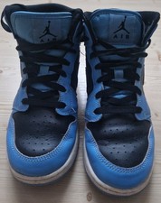 AIR JORDAN 1 MID UNIVERSITY BLUE/SCHWARZ GR.40 NICHT OFT GEBRAUCHT
