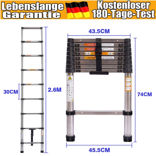 Teleskopleiter ausziehbar 6m - teleskopleiter, 2.6m