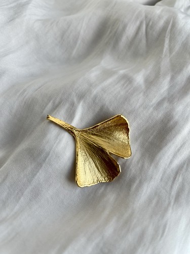 Elegante gingko brosche - gingko,