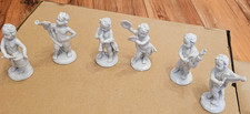 6 weiße Porzellan Musikanten