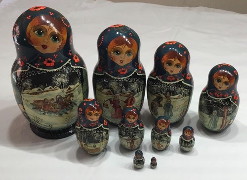 Vintage matroschka holzpuppen - matroschka,