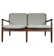 60er 70er Jahre Teak Sofa Couch 2er Svend Aage Eriksen für Glostrup Danish 60s