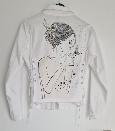 Damen jacke mit spitze - damen, spitze/strass