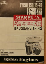 Robin Engines EY15D / 15B / 15-2B / EY20D / 20B / EY28D /28B Bedienungsanleitung