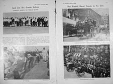 Alter antiker Druck 1905 Athletic Sport Whale Island Tauziehen Guildhall 20.