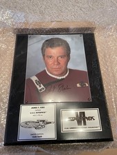 William Shatner Captain Kirk Autogramm Tafel Star Trek