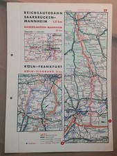 ein Blatt aus dem Reichsautobahn- Atlas 1938 - aus Nachlass 