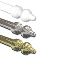 Endstücke für klassische Gardinenstangen 28 mm Ø (2 Stück), aus Kunststoff