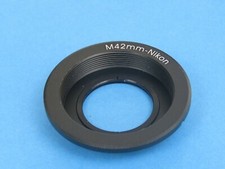 M42 Schraubgewinde Mount Objektivadapter mit Glas auf Nikon D6 D5 D850 D750 D5600