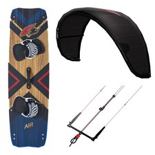 F2 Set Kite Sunset V1 mit Kiteboard Air Wood und Control Bar Größen wählbar