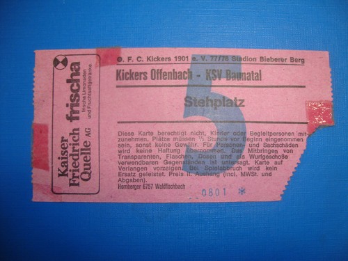 Ticket ofc kickers - 77/78,