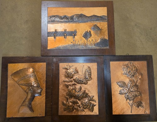 Wandbild kupferrelief - 4x,