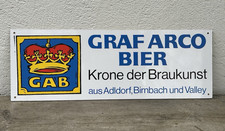 Graf Arco Bier seltenes Schild
