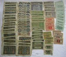 Sammlung mit 100 Banknoten