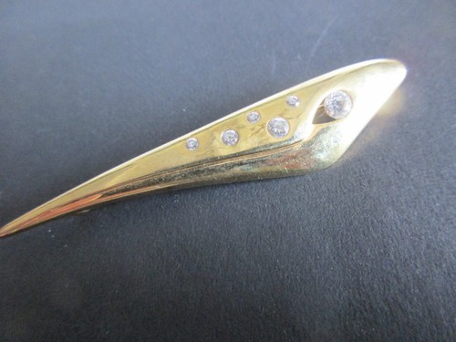 9ct gold anstecknadel brosche - gold,