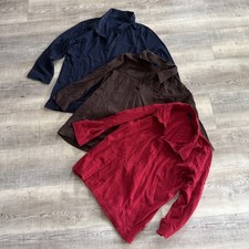 Cecil 3x Damen Poloshirt L M blau braun rot  Baumwolle Top