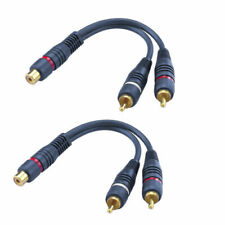 2 Stück Cinch Y-Kabel Subwooferkabel Y Adapter Verteiler Chinch CAR 15cm