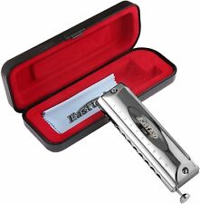 Professionell Mundharmonika 10Löcher 40Töne Chromatische C Tasten Instrument DE