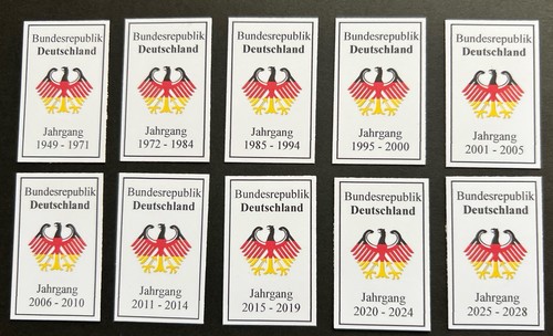 Brd rückenschilder für - brd,