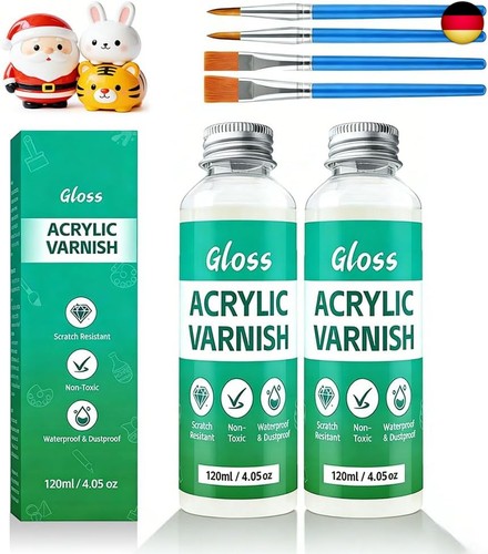 2x120ml air dry clay - dry, glaze,