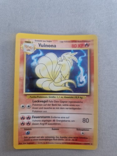 Pokémon vulnona holo 102 - pokémon,